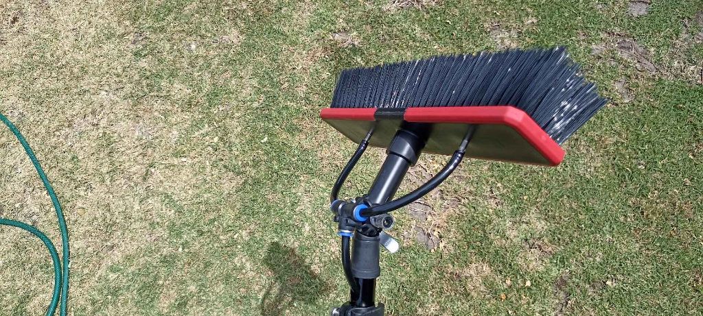 Soft-bristle solar panel cleaning brush designed for photovoltaic panel maintenance
